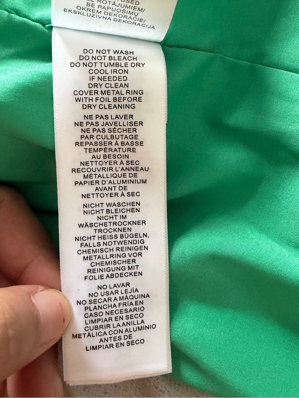 Liv Foster Foiled Satin V-Neck Halter Gown Summer Green Size 6 - Picture 12 of 13